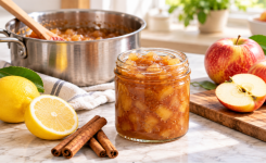 Confiture de pommes au citron et à la cannelle sans sucre : une recette toute simple