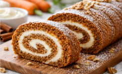 🥕 Roulé au gâteau à la carotte avec garniture au fromage frais 🧀