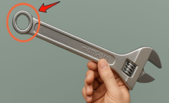 À quoi sert cette partie située à l'extrémité de clé à molette ?